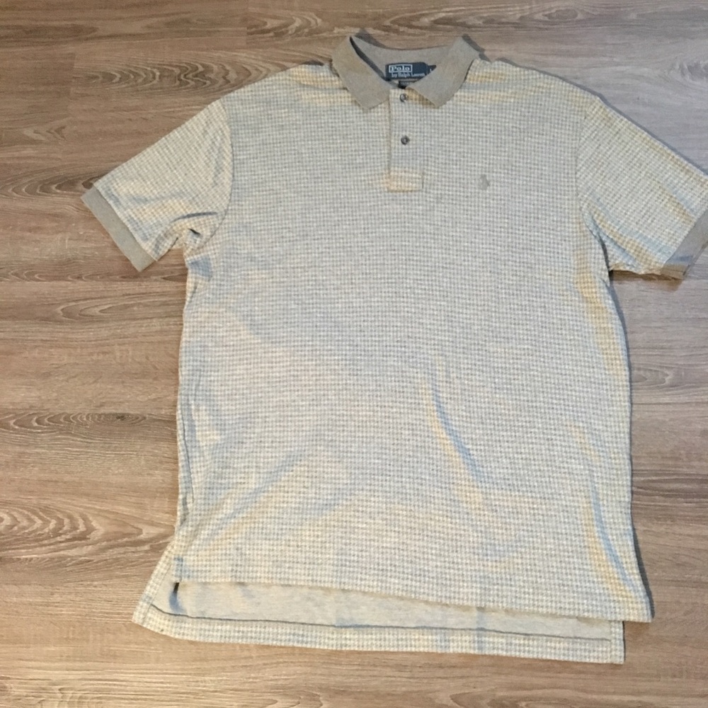 Polo Ralph Lauren Men’s Houndstooth Gray Polo